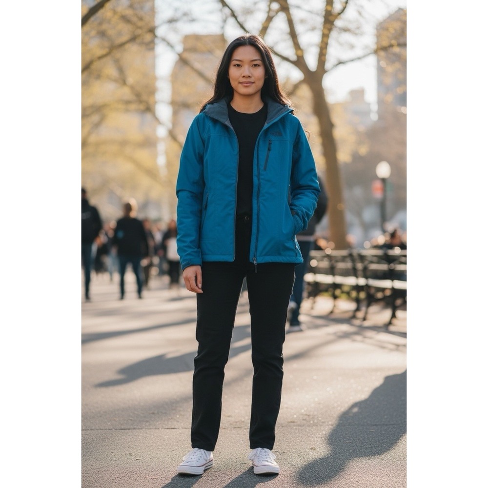 North Face Apex Elevation Jacket Women Medium Teal Blue Insulated Primaloft Coat